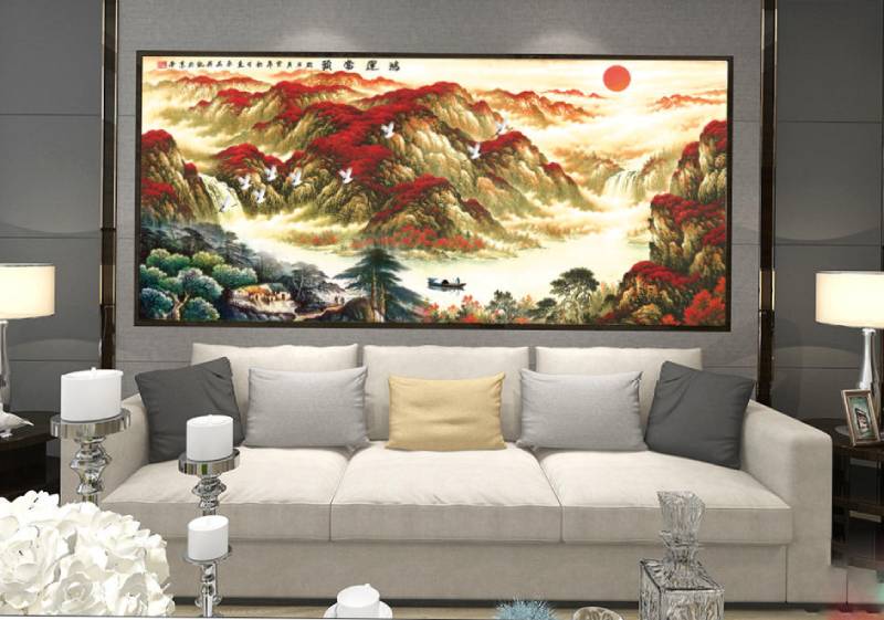 客厅壁画挂什么寓意比较好？  第3张